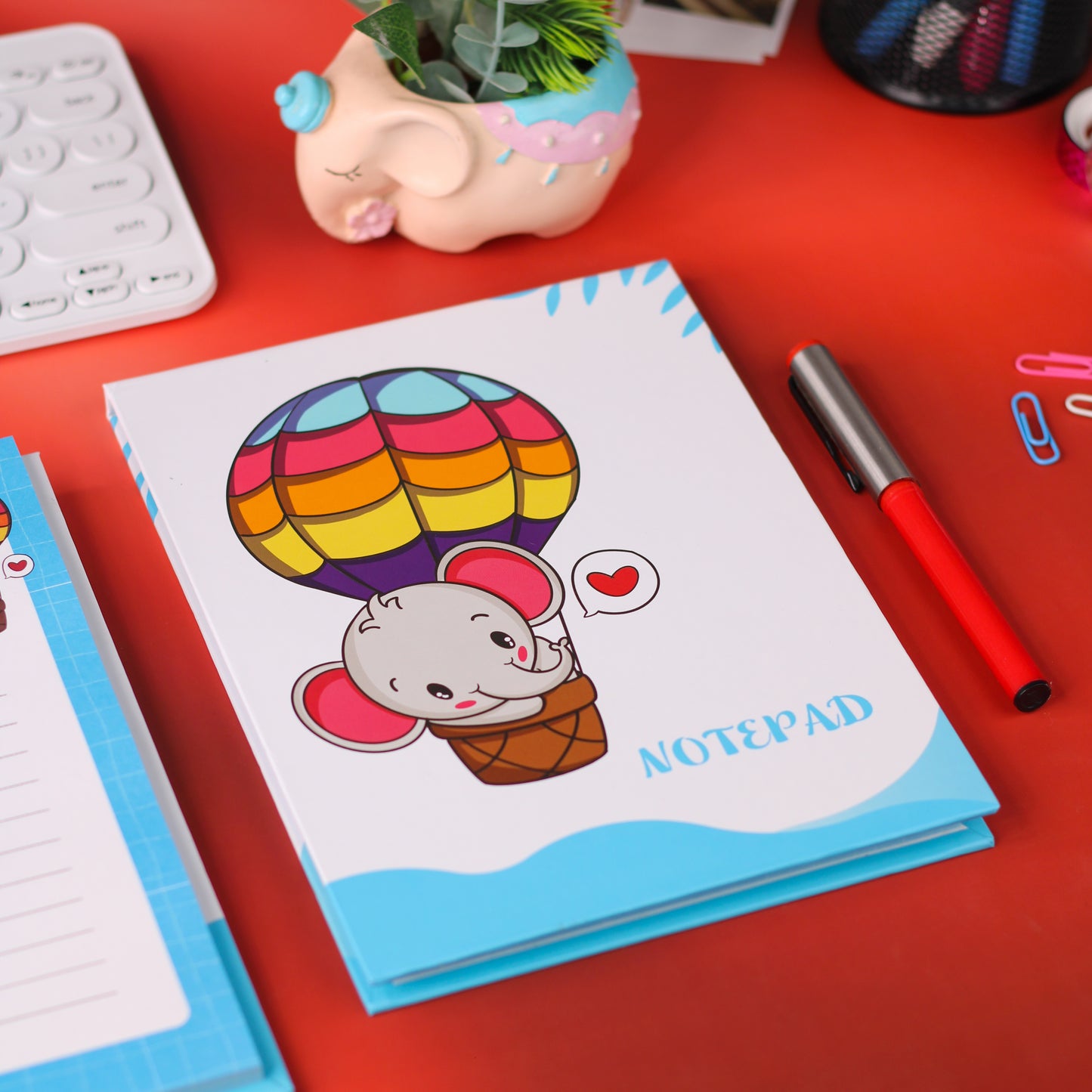 Elephant In An Air Balloon Notepad