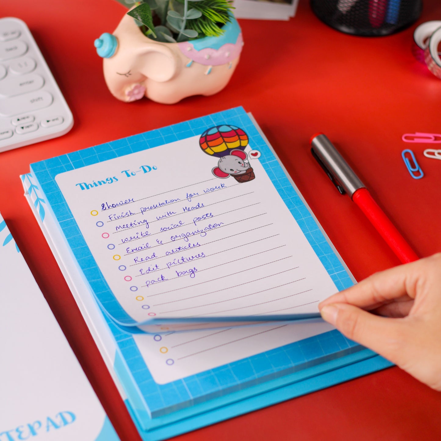 Elephant In An Air Balloon Notepad