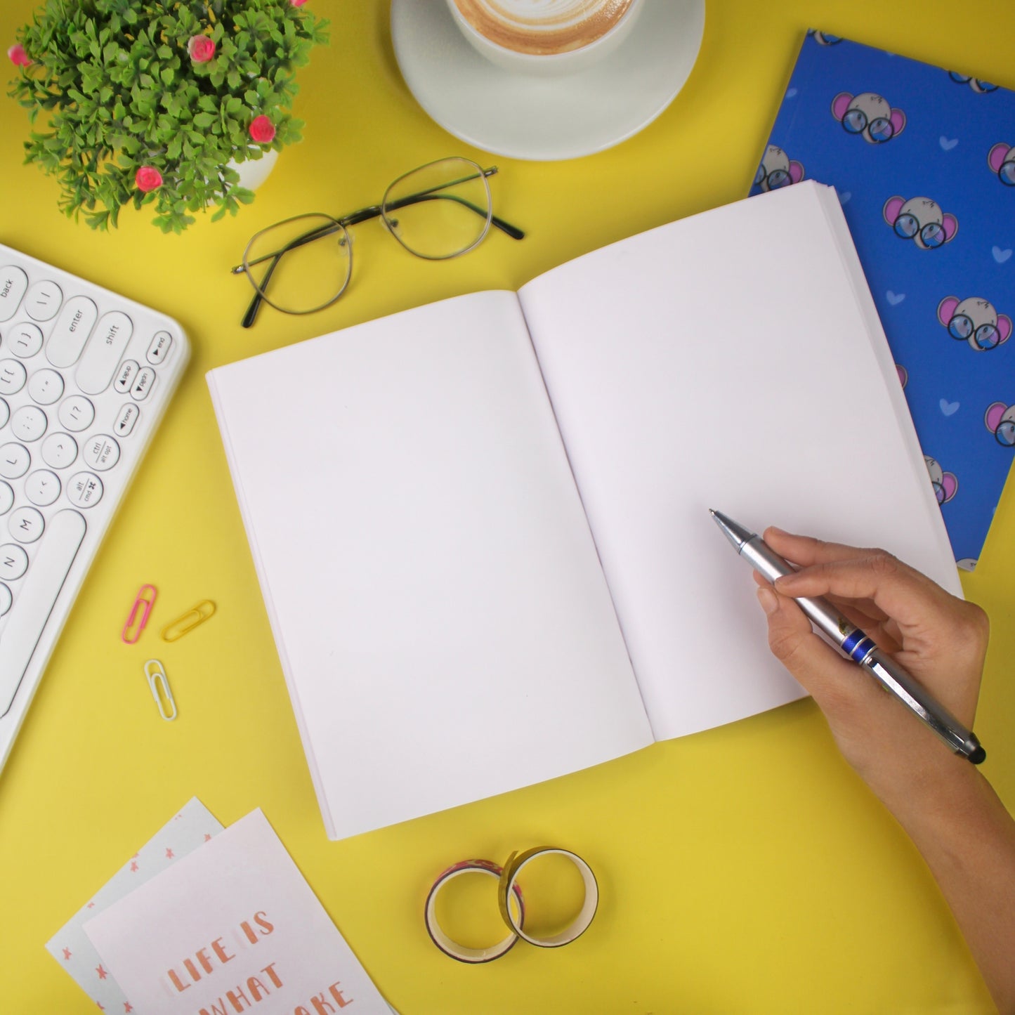 Baby Elephant Jotbook - Miss Compass Hands