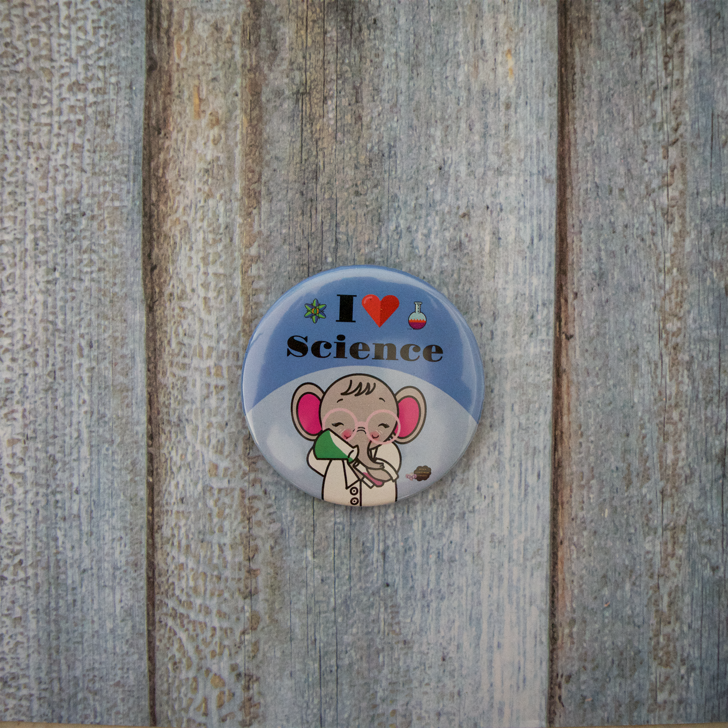 I heart Science Badge + Magnet (feat. Baby Elephant) - Miss Compass Hands