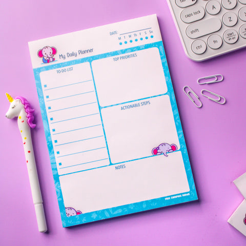 "Sneaky Elephants" Daily Planner - Miss Compass Hands