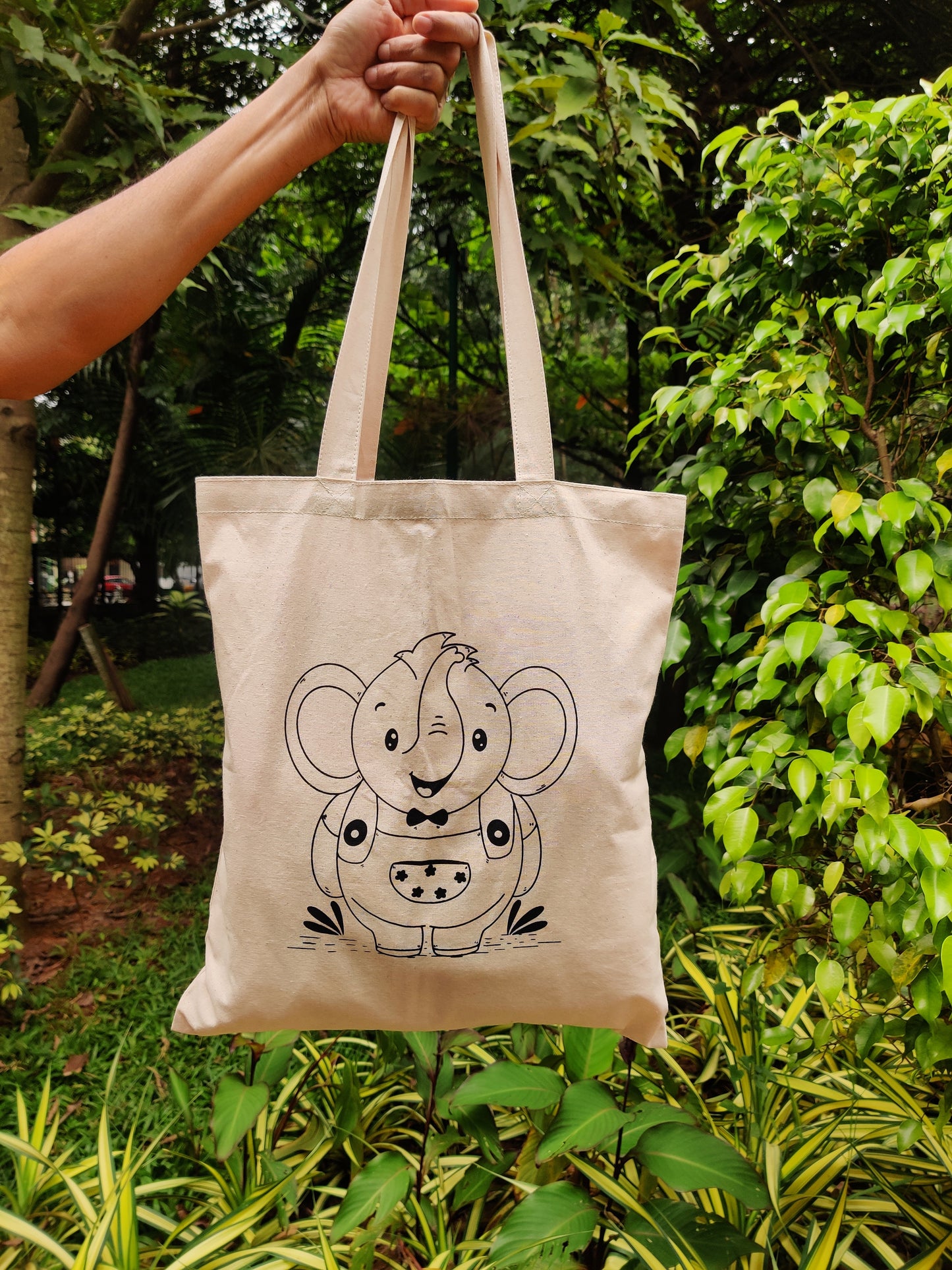 Baby Elephant Tote Bags (Set of 2) Miss Compass Hands