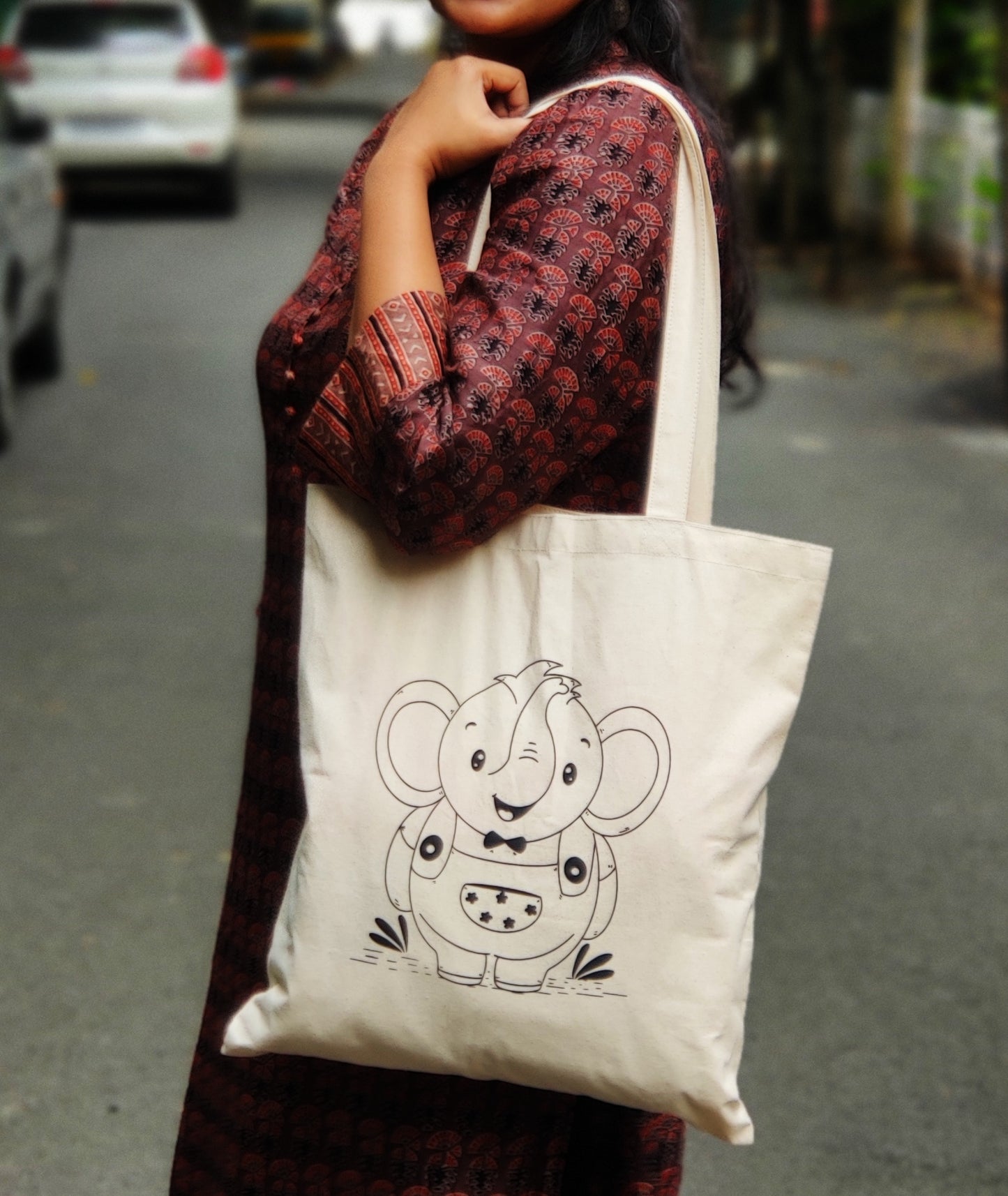 Baby Elephant Tote Bags (Set of 2) - Miss Compass Hands
